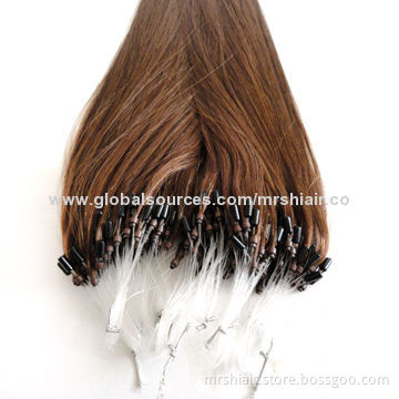18-inch Dark Brown Silk Straight Micro Loop Hair Extensions